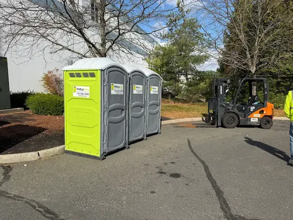 Standard porta potty rentals and deluxe portable restrooms