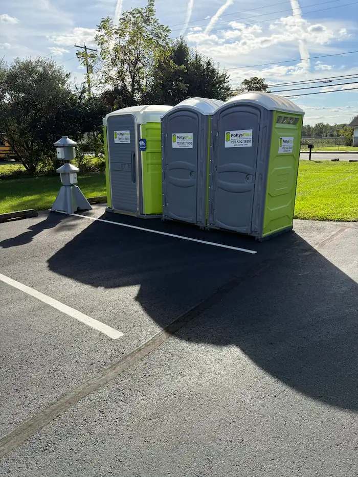 Handicap-accessible portable toilets