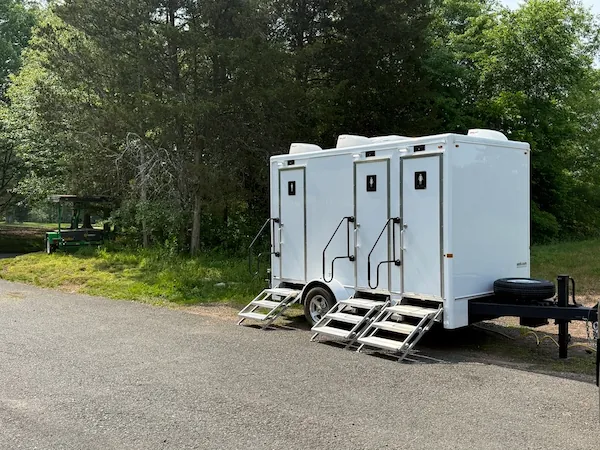 Luxury restroom trailers for weddings and events